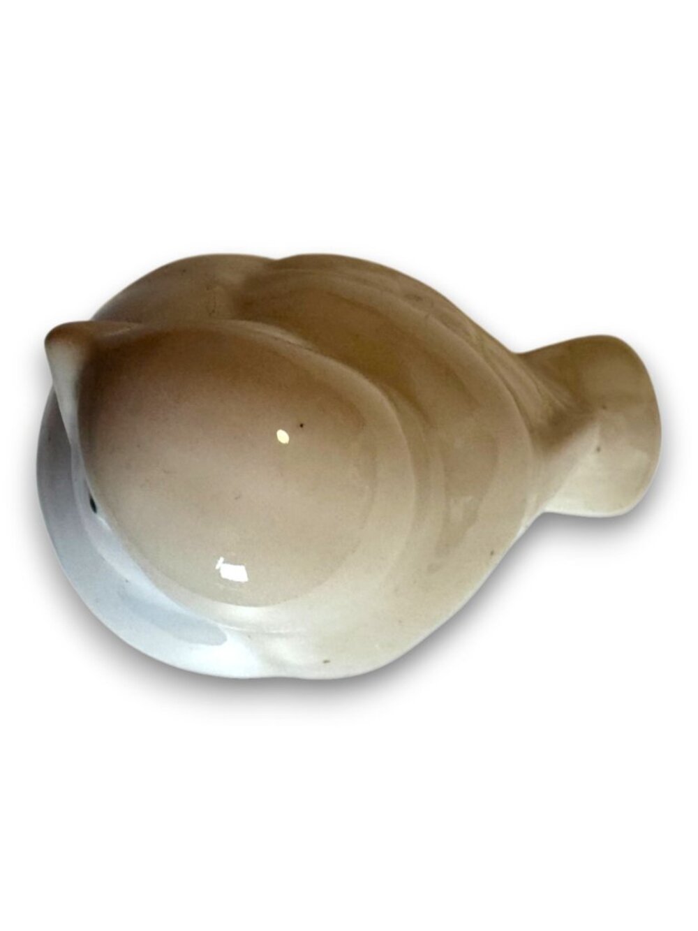 Vintage Ceramic Sparrow Bird Figurine Small Glossy Porcelain Songbird Statue Tan - Picture 4 of 10